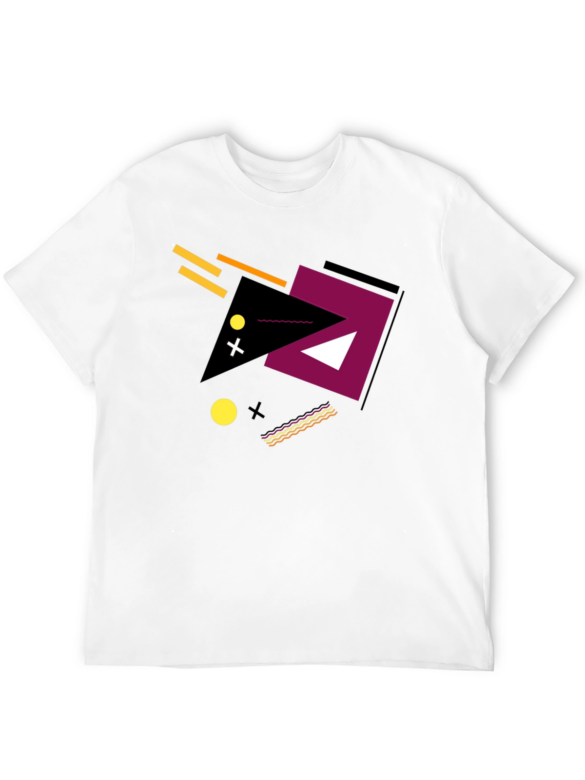 Geometric Design Tee - Modern Black Graphic T-Shirt
