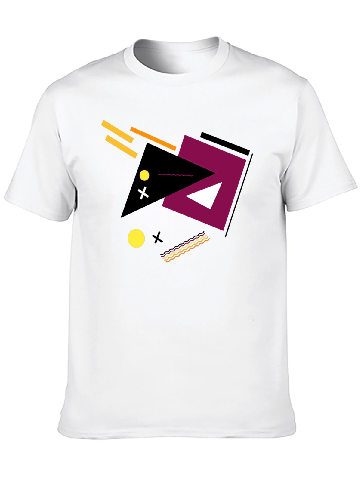 Geometric Design Tee - Modern Black Graphic T-Shirt
