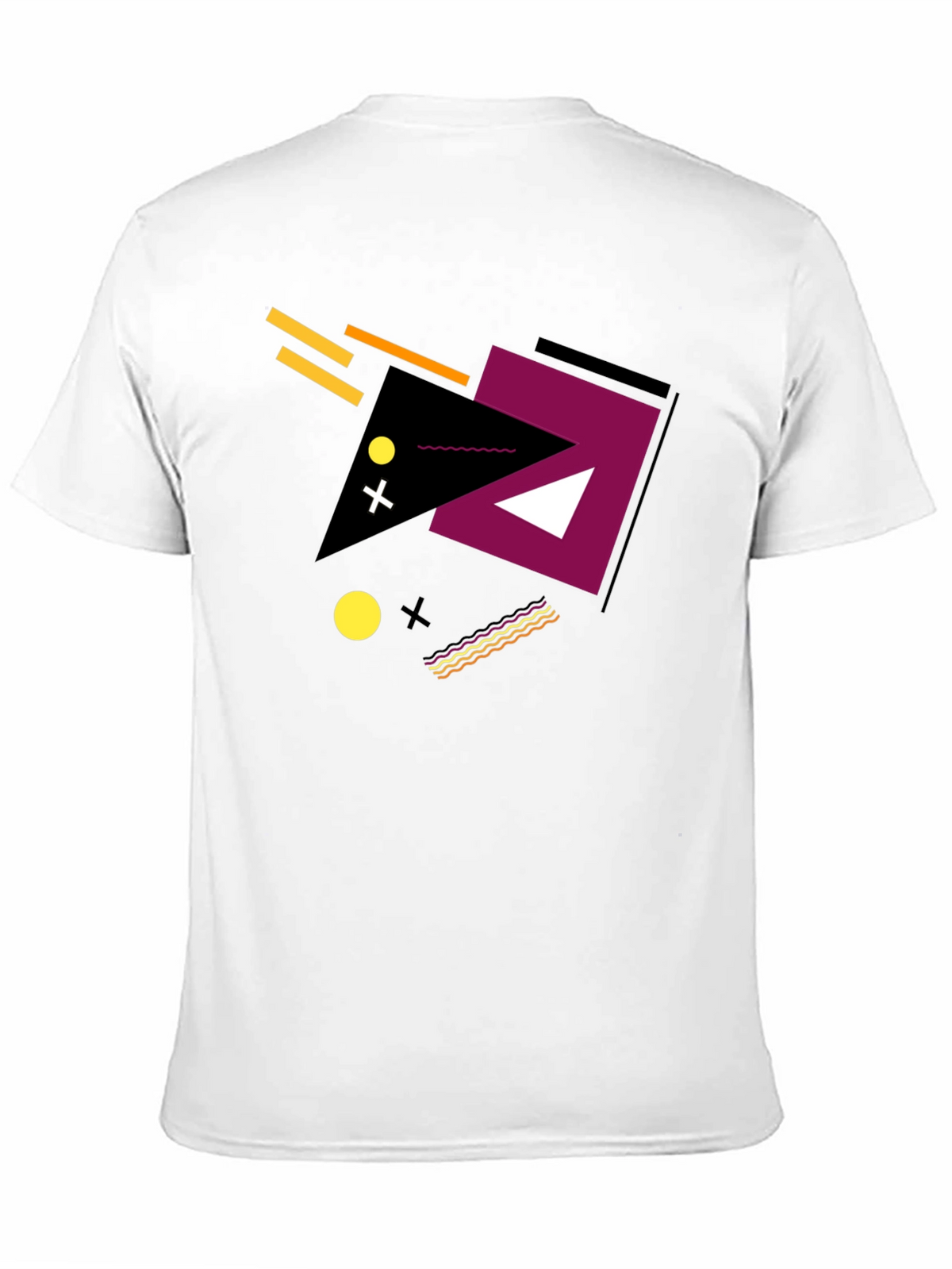 Geometric Design Tee - Modern Black Graphic T-Shirt
