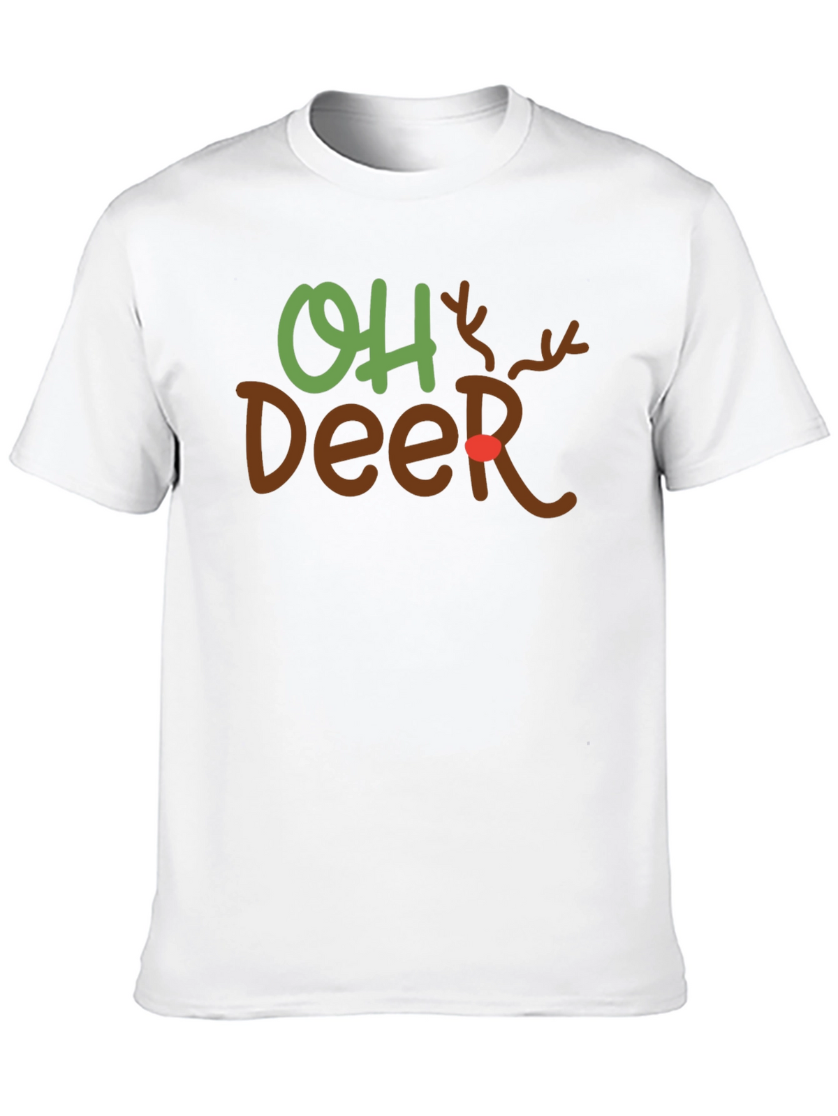 Oh Deer Christmas Graphic Tee Holiday T-Shirt