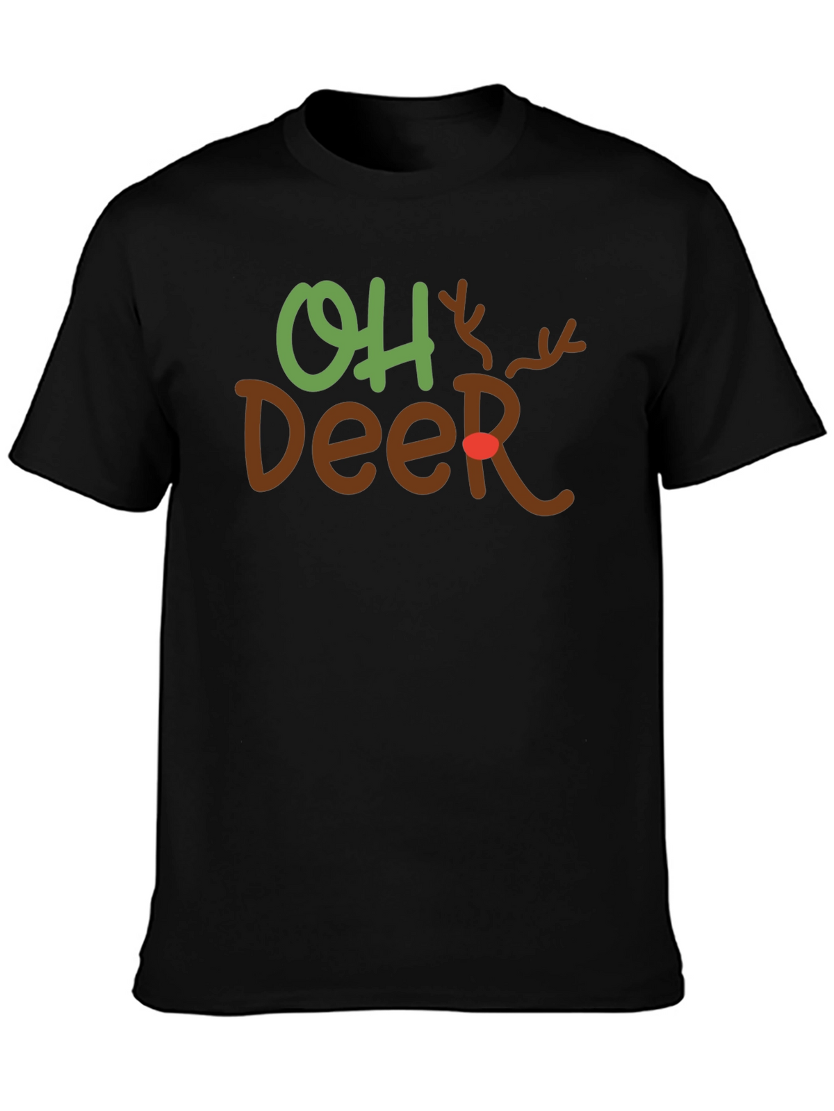 Oh Deer Christmas Graphic Tee Holiday T-Shirt