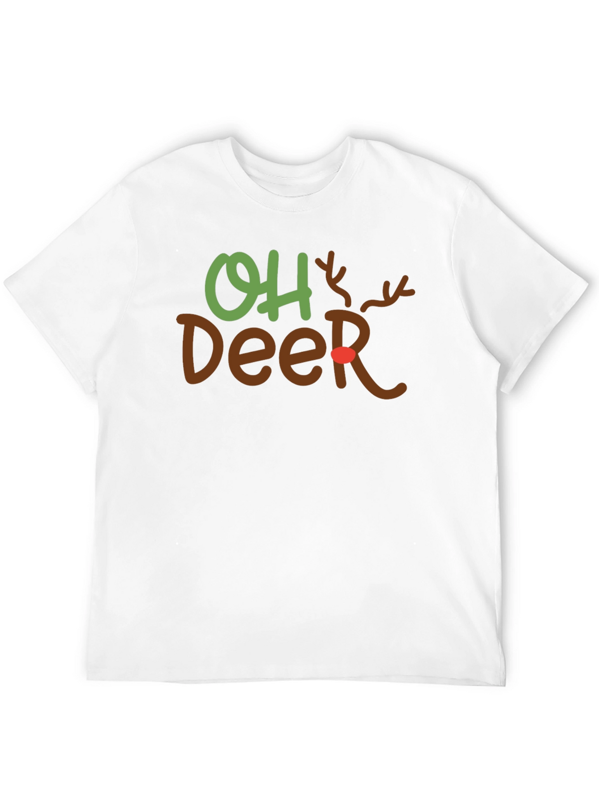 Oh Deer Christmas Graphic Tee Holiday T-Shirt