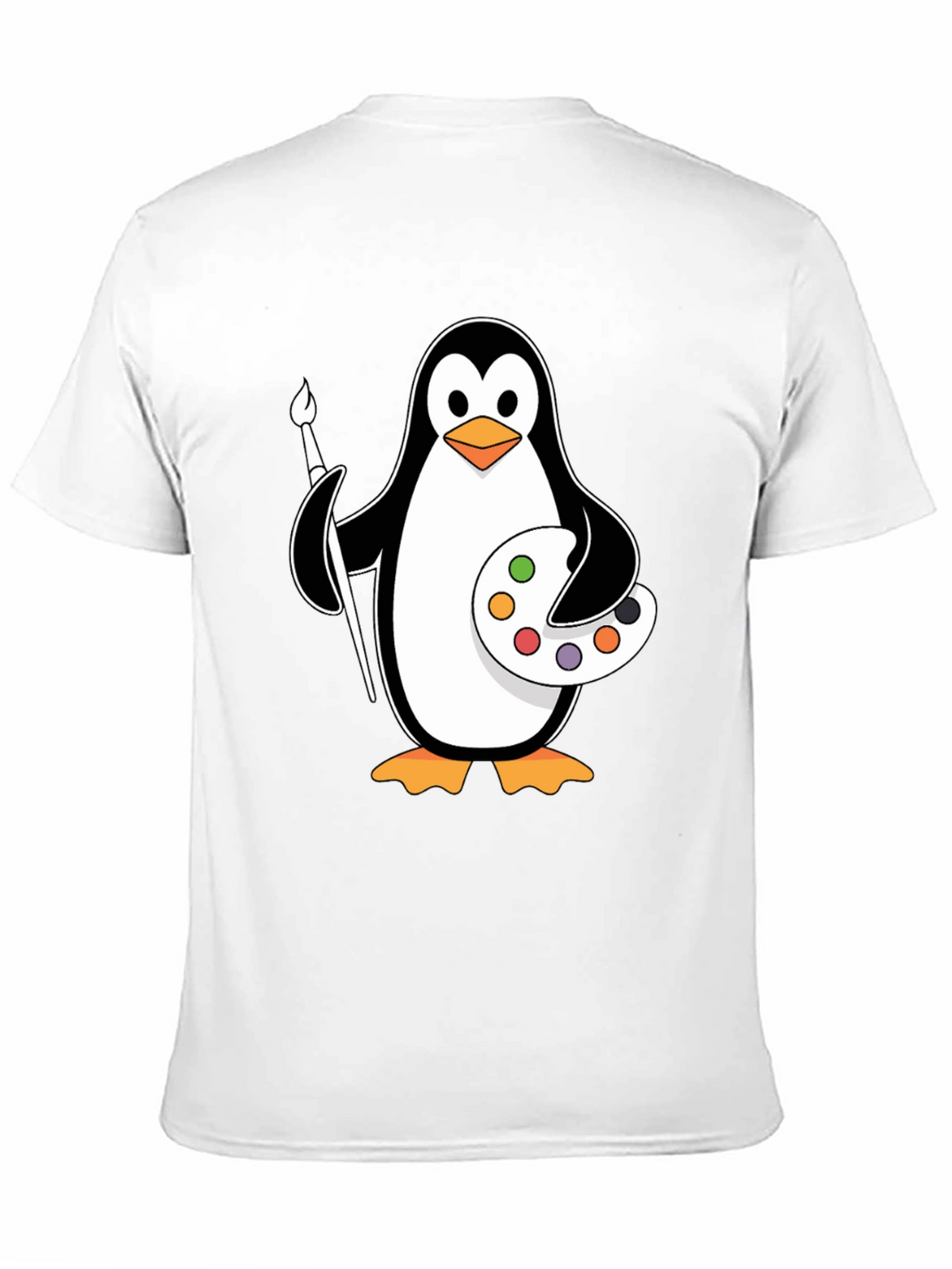 Penguin Artist T-Shirt: Creative & Fun Design