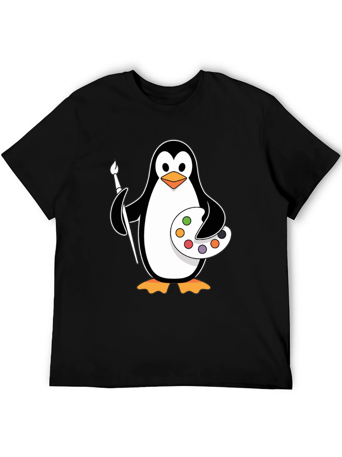 Penguin Artist T-Shirt: Creative & Fun Design