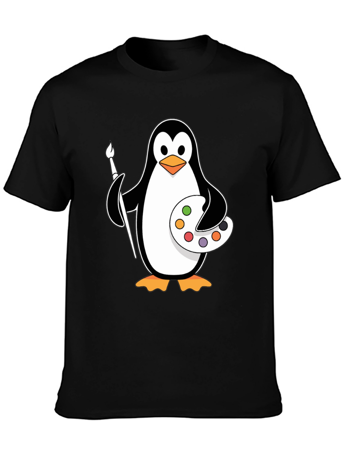 Penguin Artist T-Shirt: Creative & Fun Design