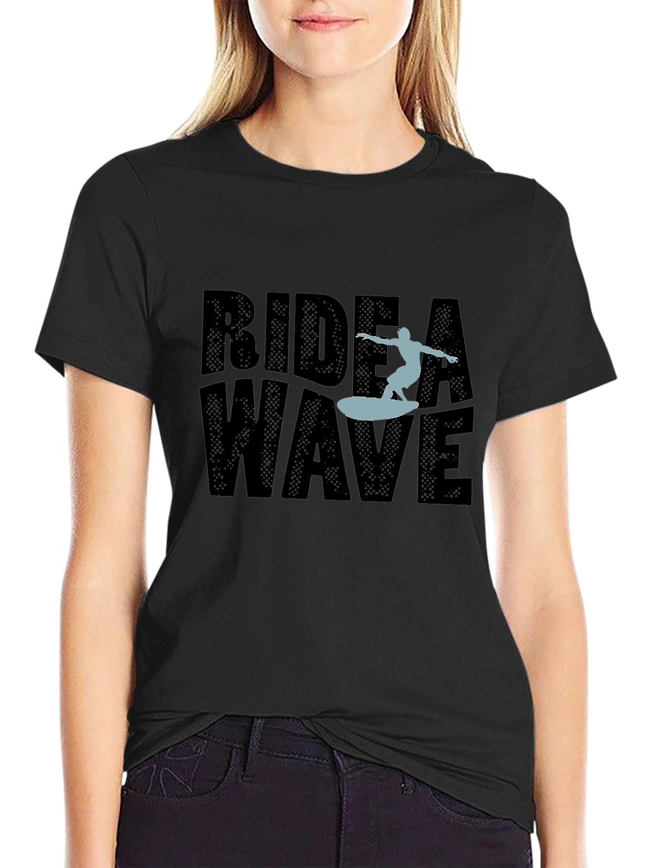 Ride A Wave Graphic Tee - Stylish Surf T-Shirt
