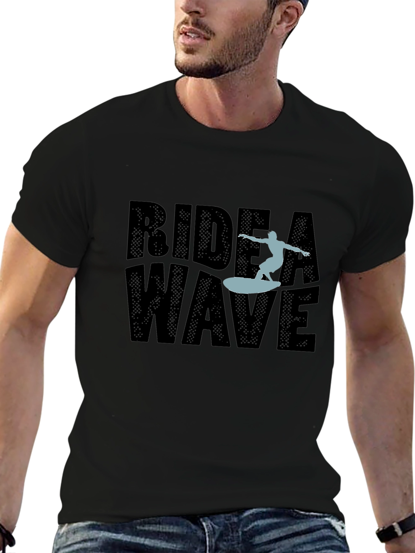 Ride A Wave Graphic Tee - Stylish Surf T-Shirt