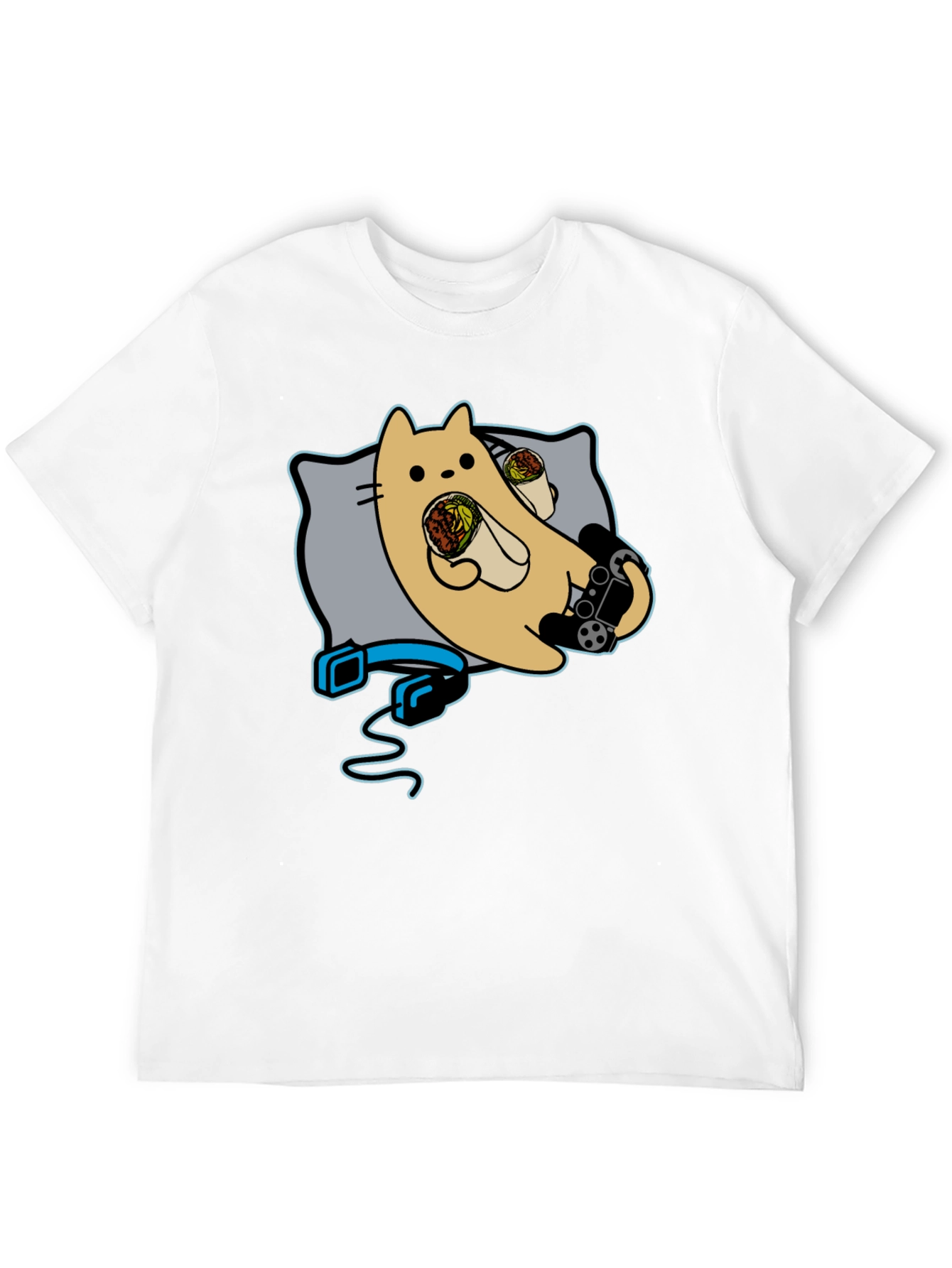 Gaming Cat Burrito T-Shirt