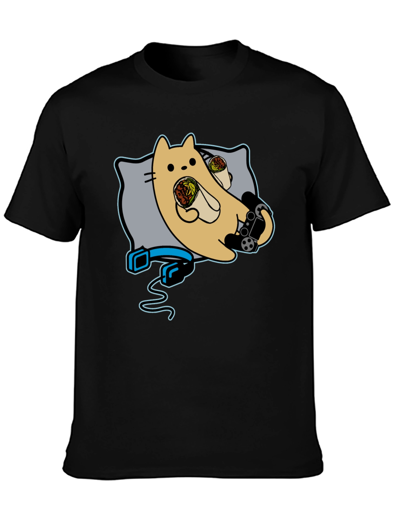 Gaming Cat Burrito T-Shirt