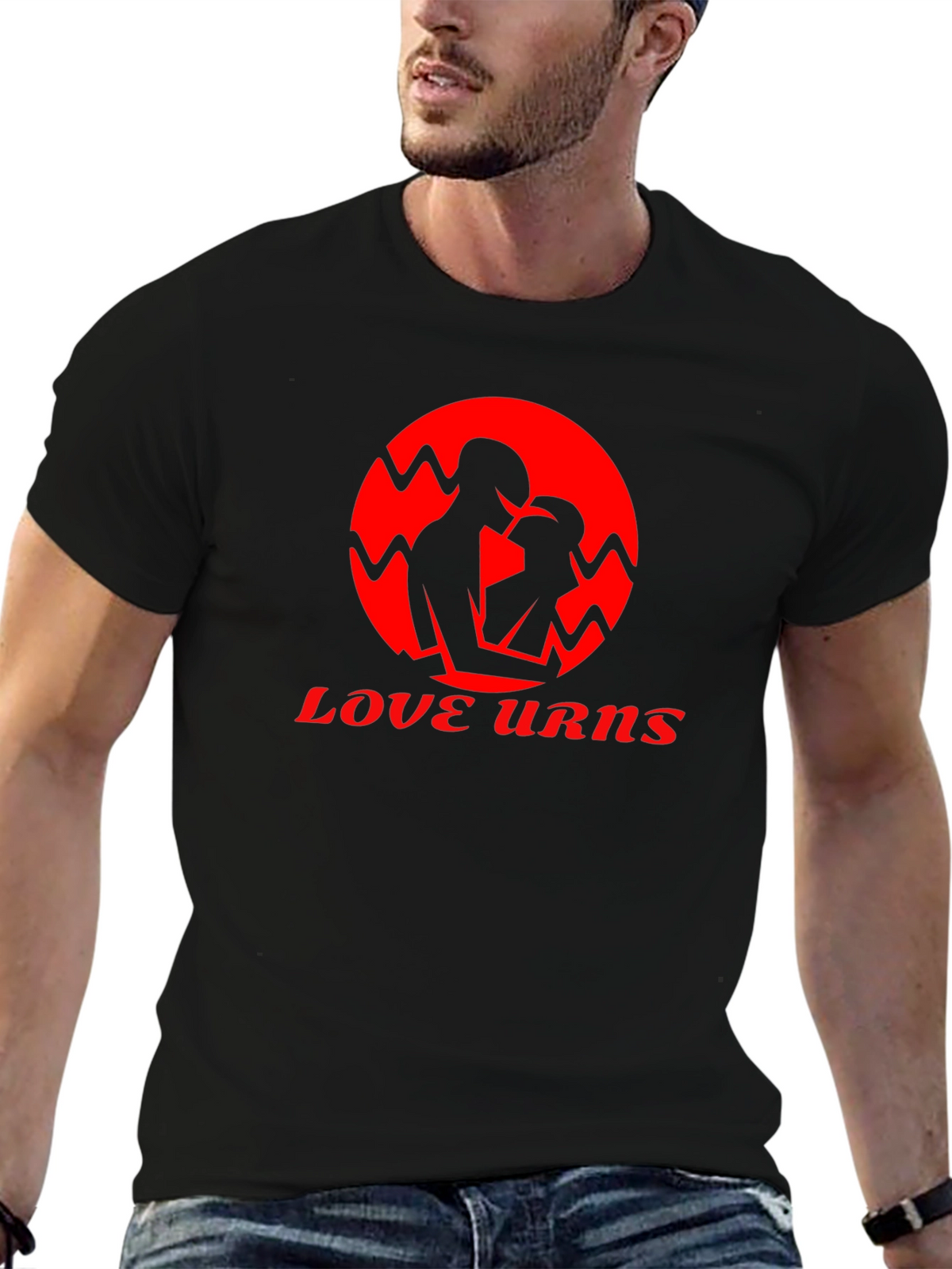 Love Urns Black Graphic T-Shirt