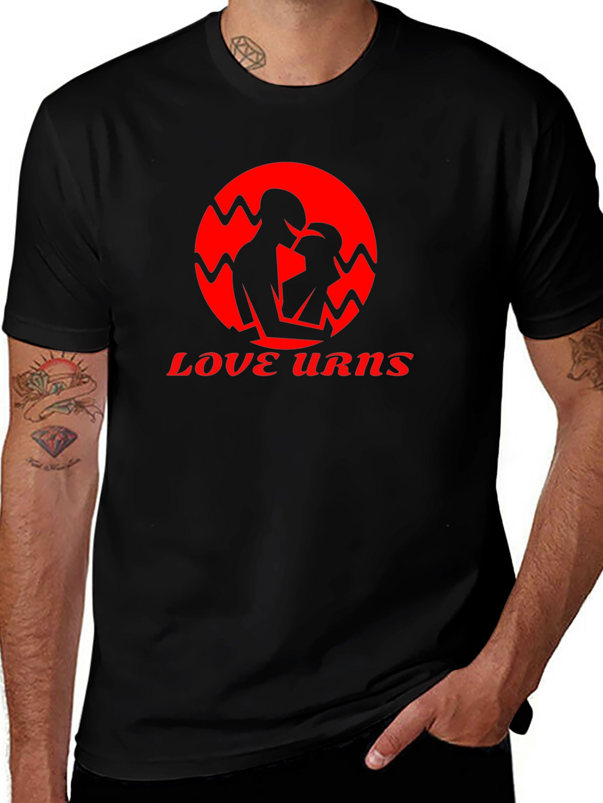 Love Urns Black Graphic T-Shirt