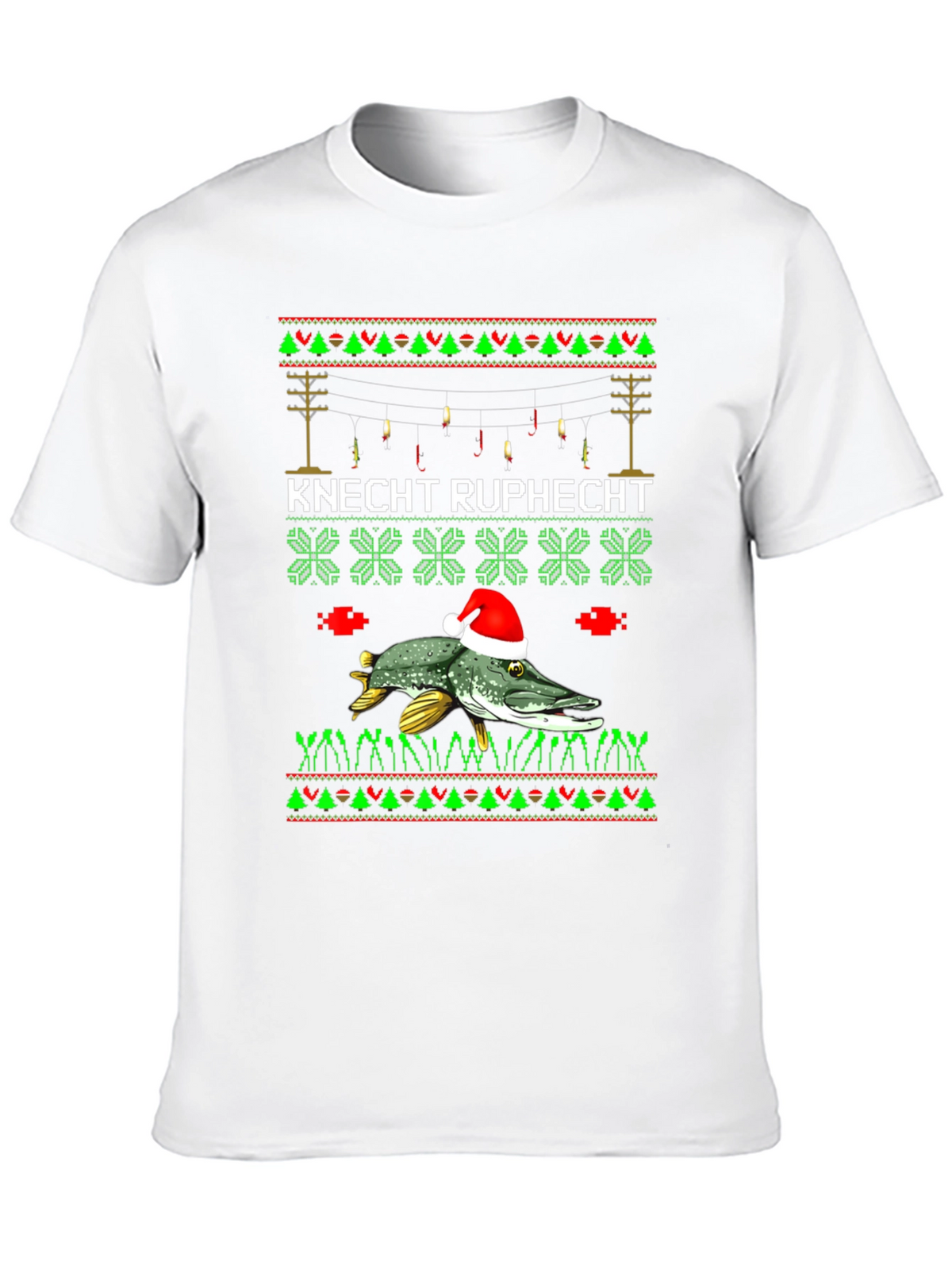Knecht Ruprecht Fishing Christmas T-Shirt