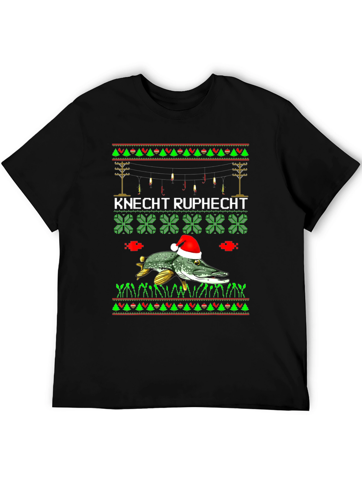 Knecht Ruprecht Fishing Christmas T-Shirt