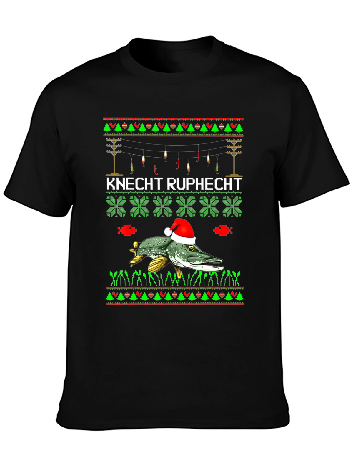 Knecht Ruprecht Fishing Christmas T-Shirt