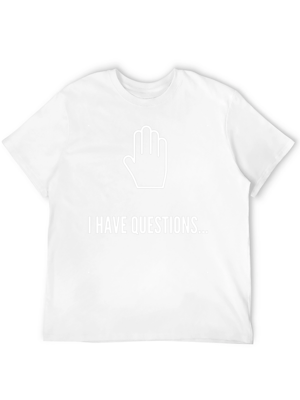 I Have Questions Graphic Tee - Black Crew Neck