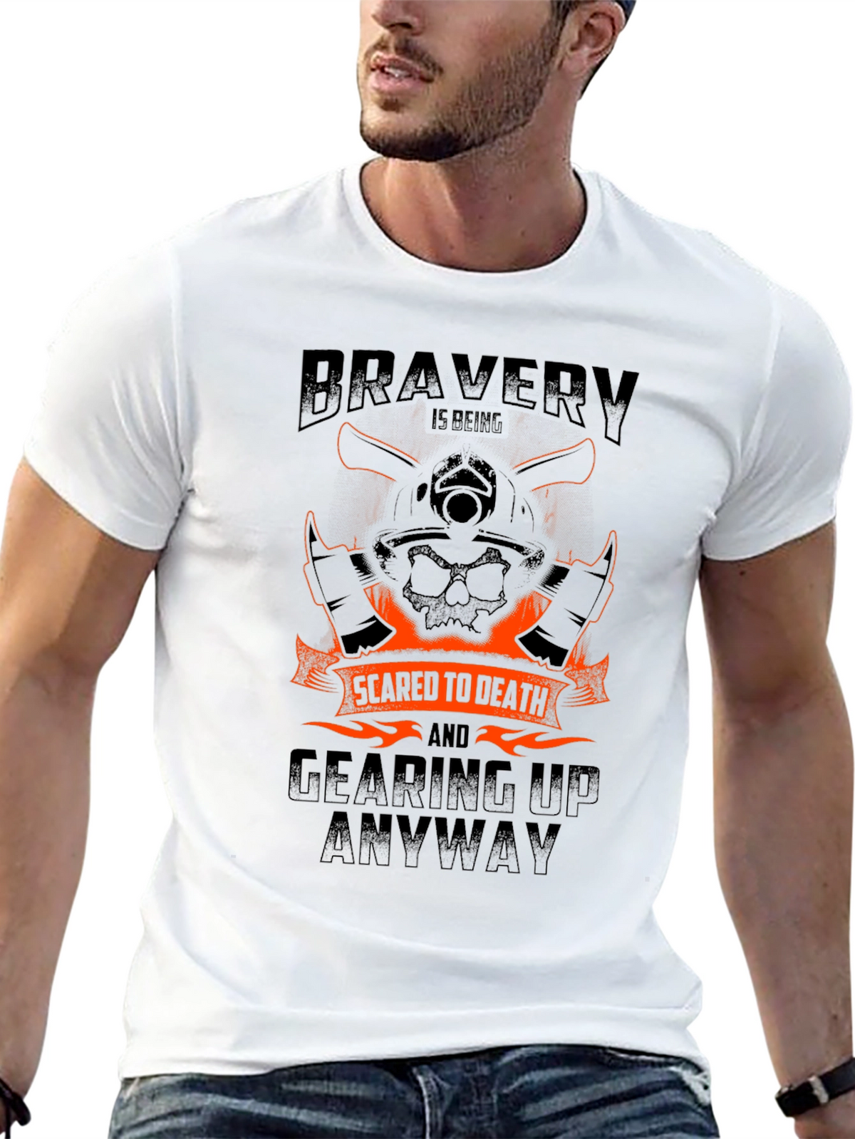 Bravery Firefighter Graphic Tee - Scared to Death