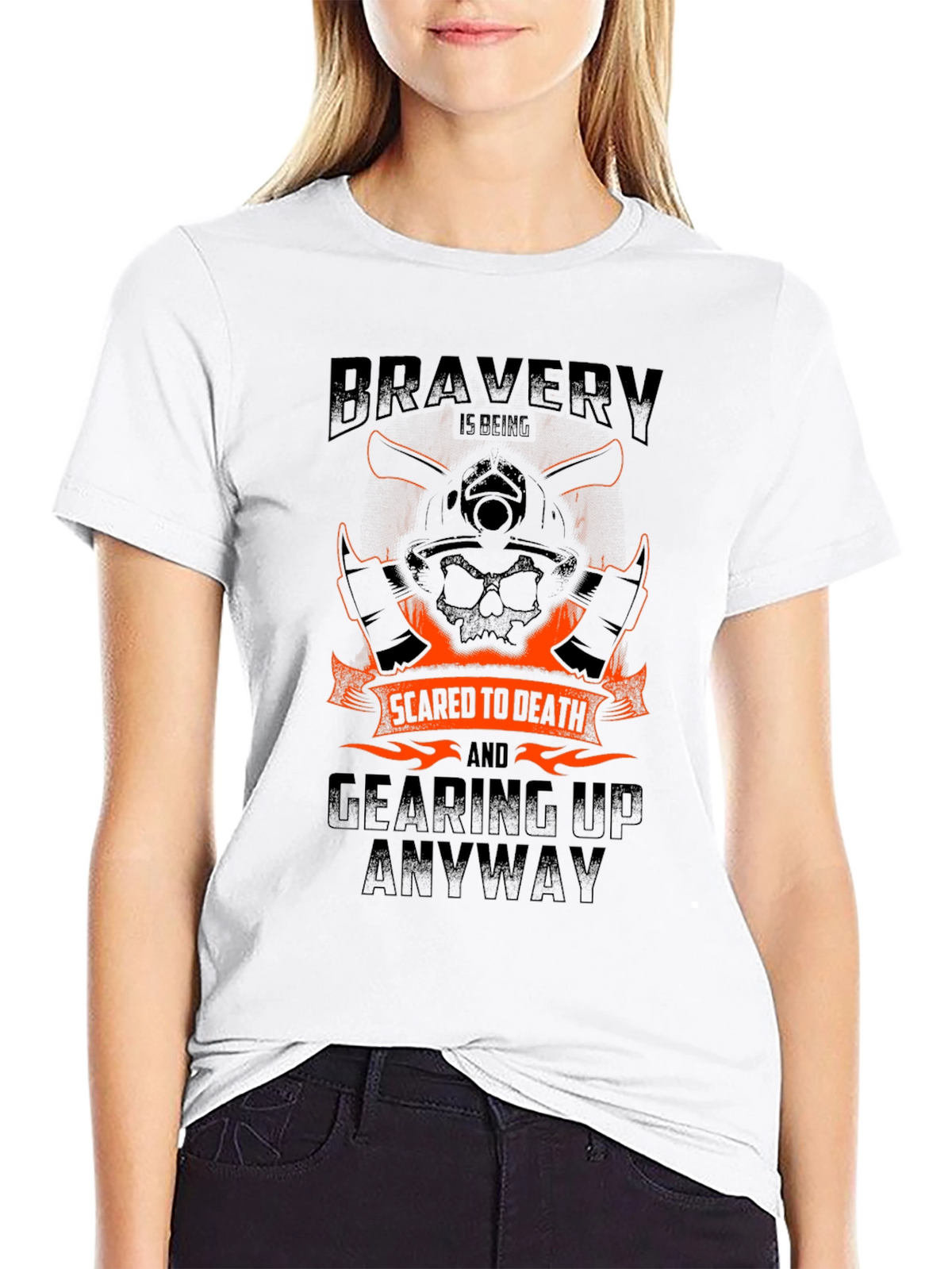 Bravery Firefighter Graphic Tee - Scared to Death