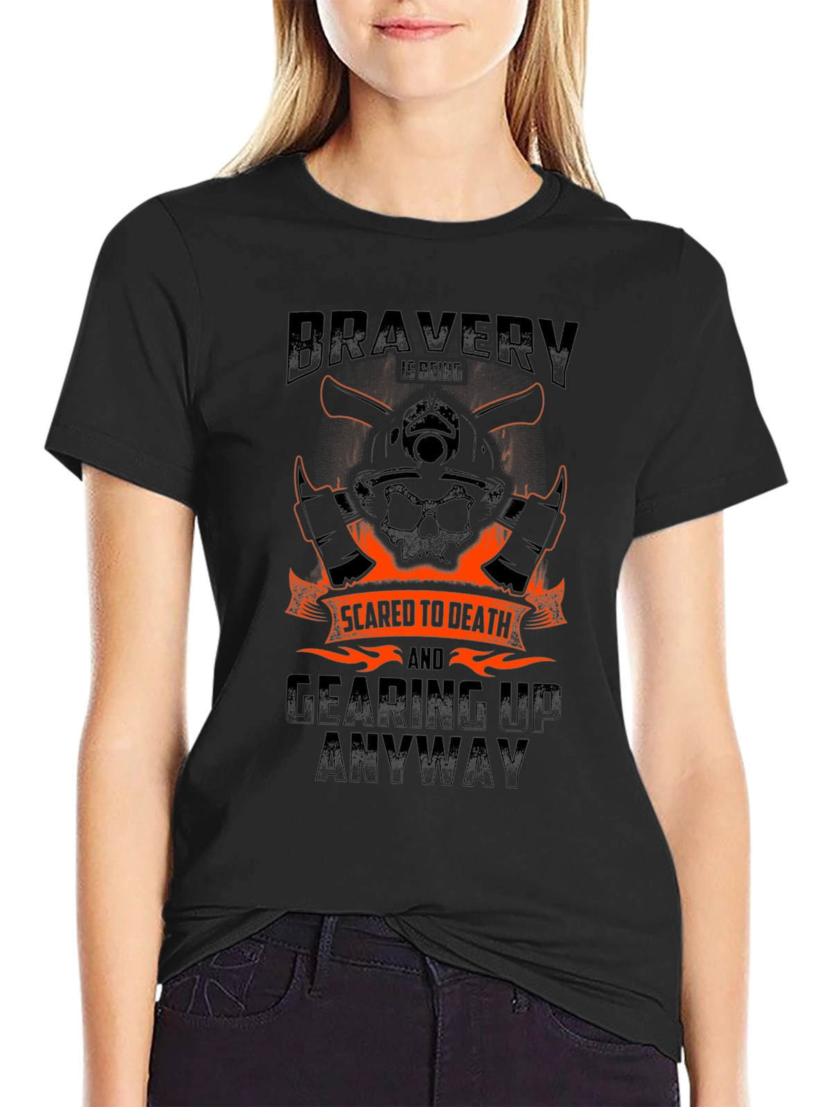 Bravery Firefighter Graphic Tee - Scared to Death