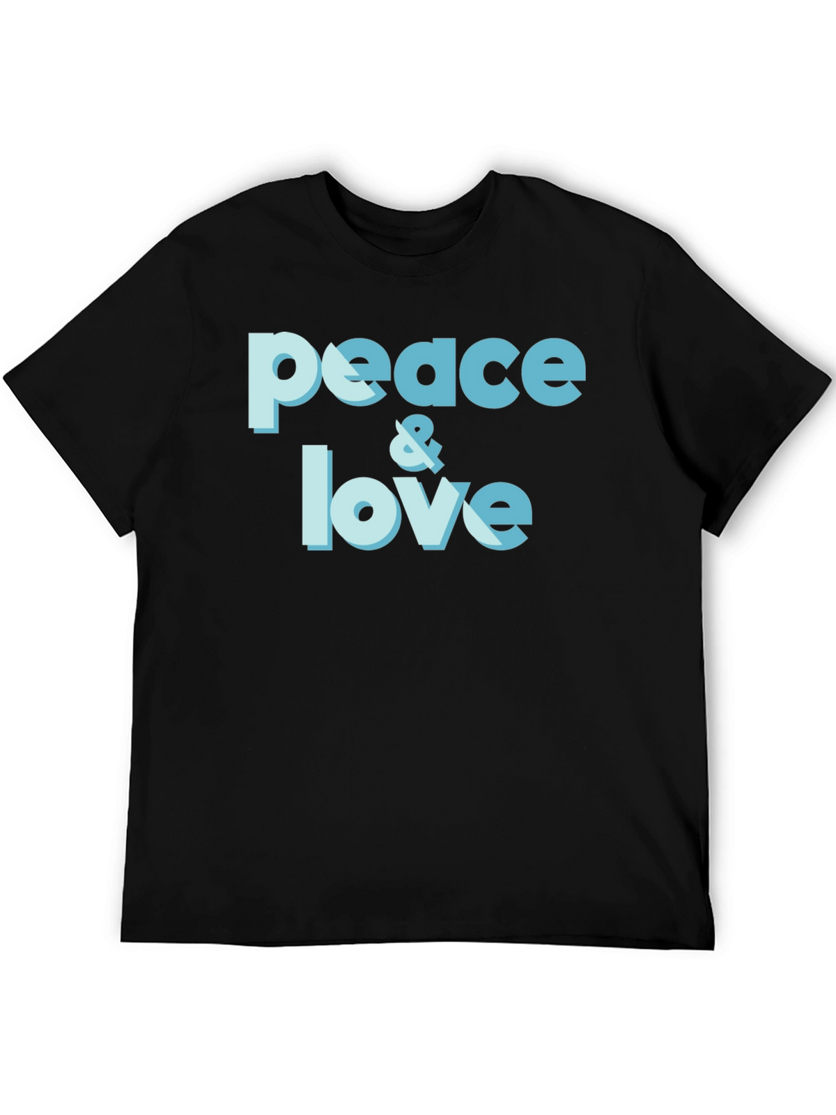 Peace & Love Graphic T-Shirt - Trendy Casual Tee