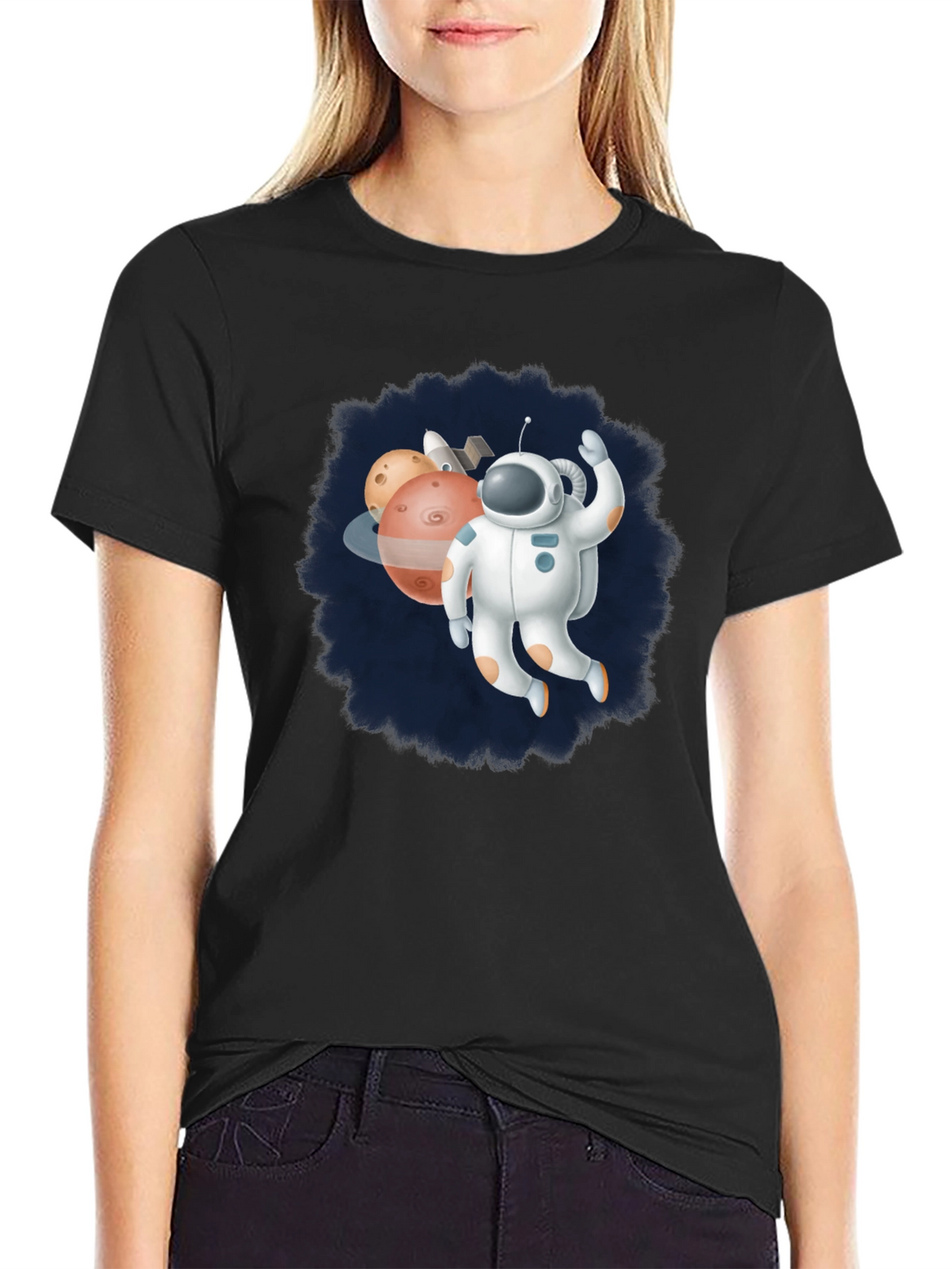 Astronaut in Space Graphic T-Shirt