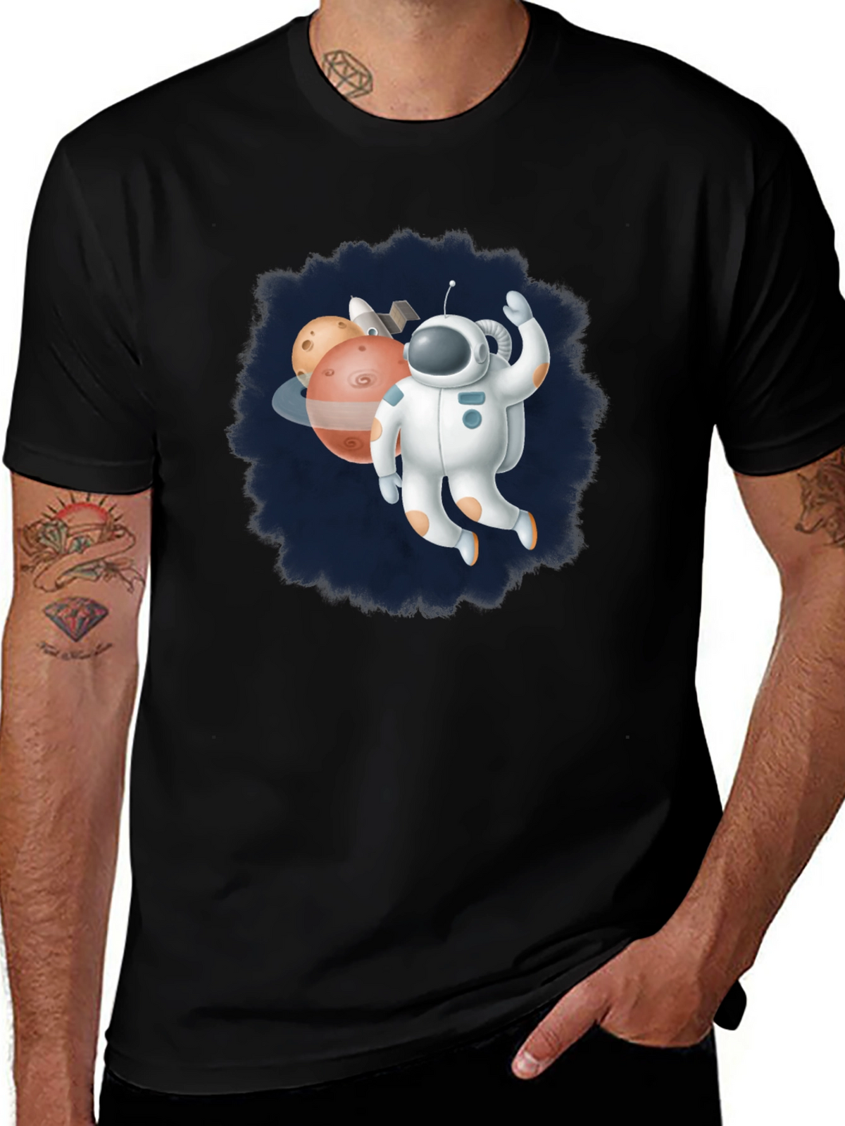 Astronaut in Space Graphic T-Shirt