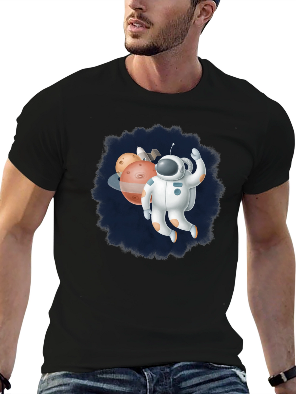 Astronaut in Space Graphic T-Shirt