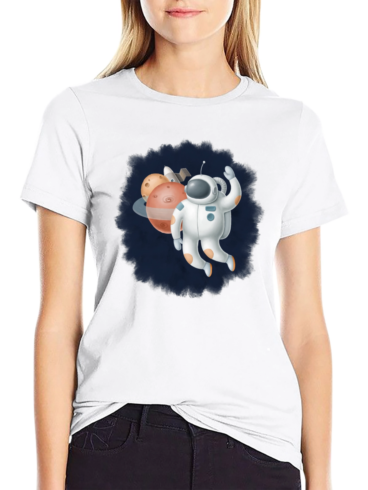 Astronaut in Space Graphic T-Shirt