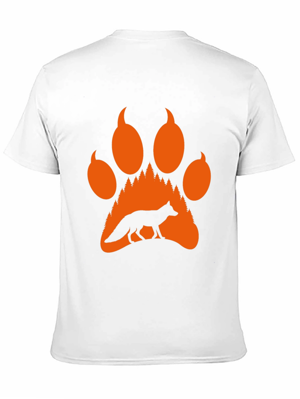 Fox Paw Print T-Shirt - Nature Lover Tee