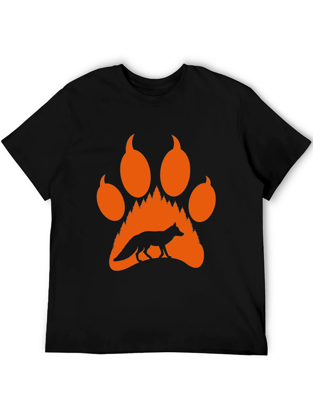 Fox Paw Print T-Shirt - Nature Lover Tee
