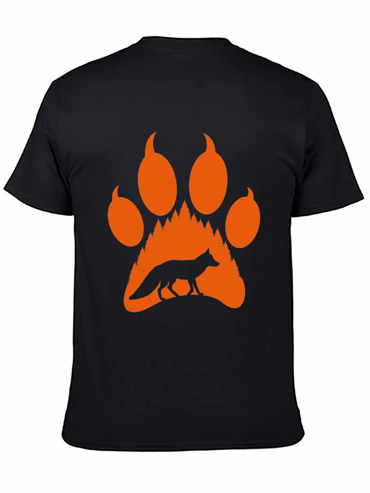 Fox Paw Print T-Shirt - Nature Lover Tee