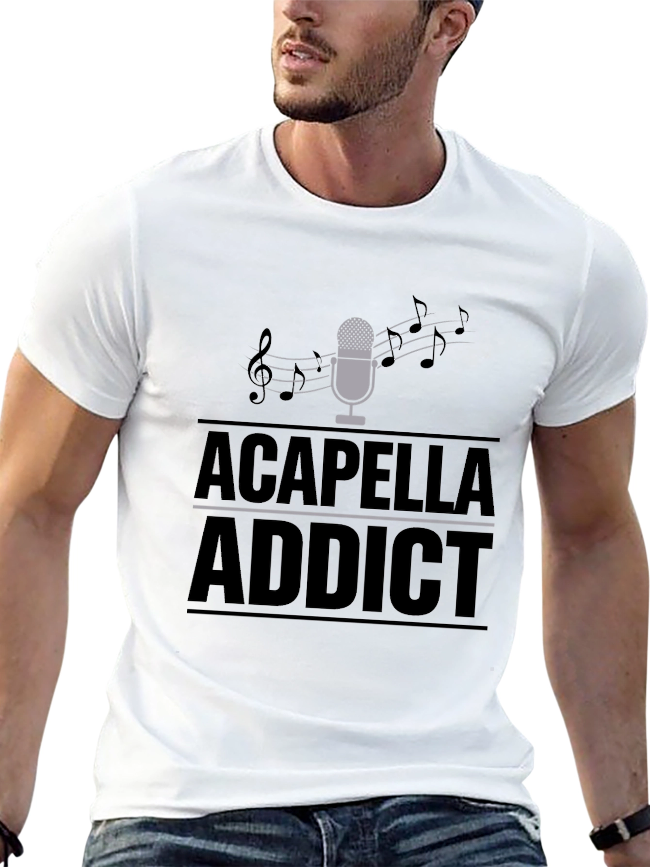 Acapella Addict Graphic T-Shirt - Music Lover Tee