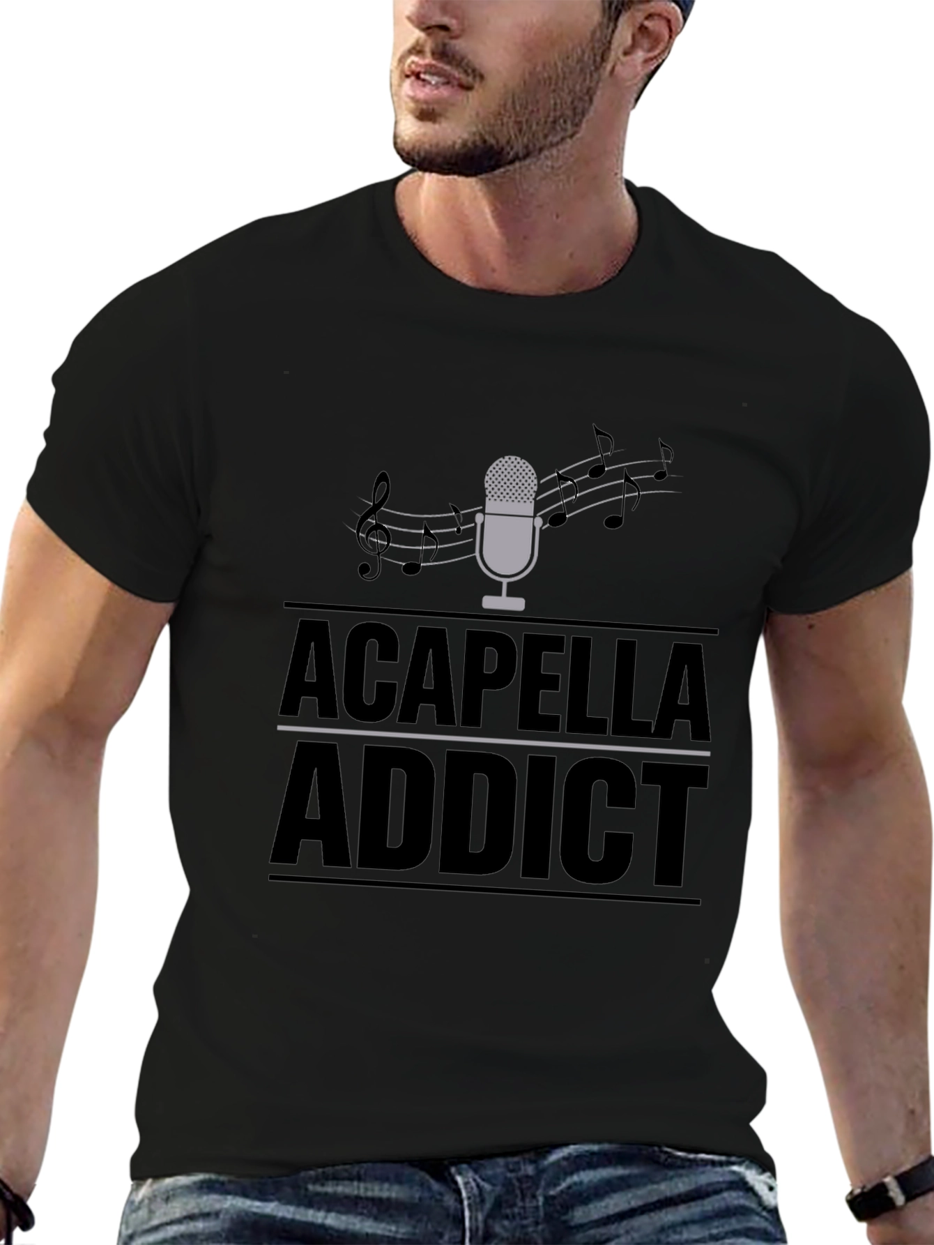 Acapella Addict Graphic T-Shirt - Music Lover Tee