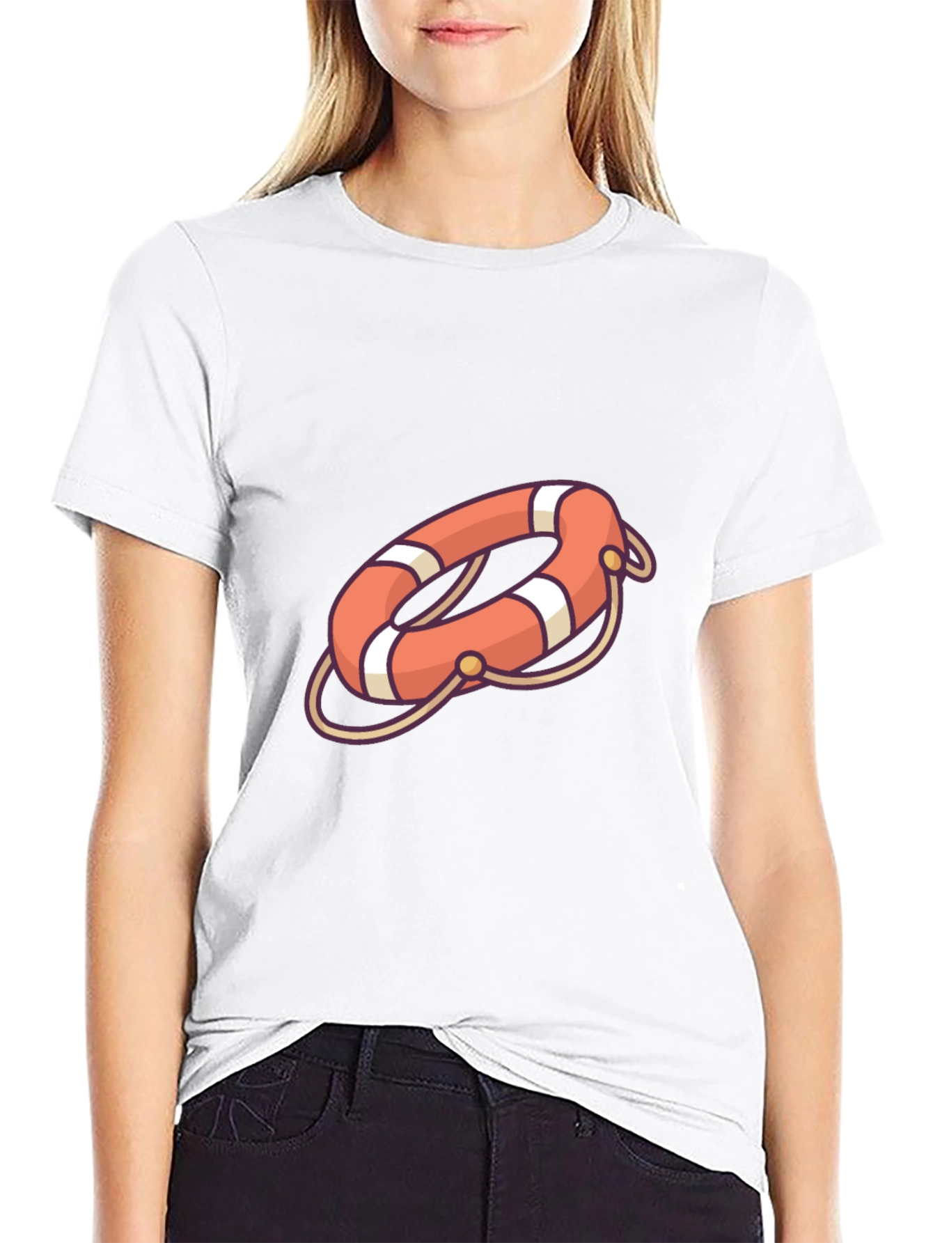 Life Preserver Graphic Tee - Stylish Comfort
