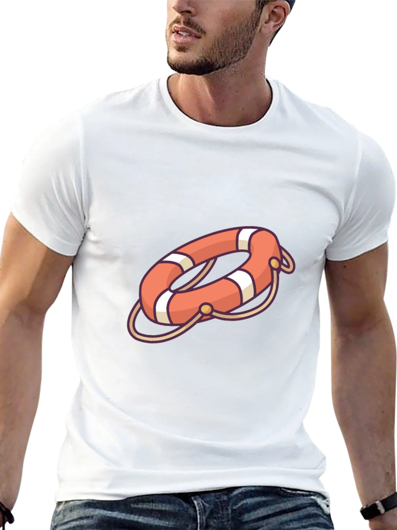 Life Preserver Graphic Tee - Stylish Comfort