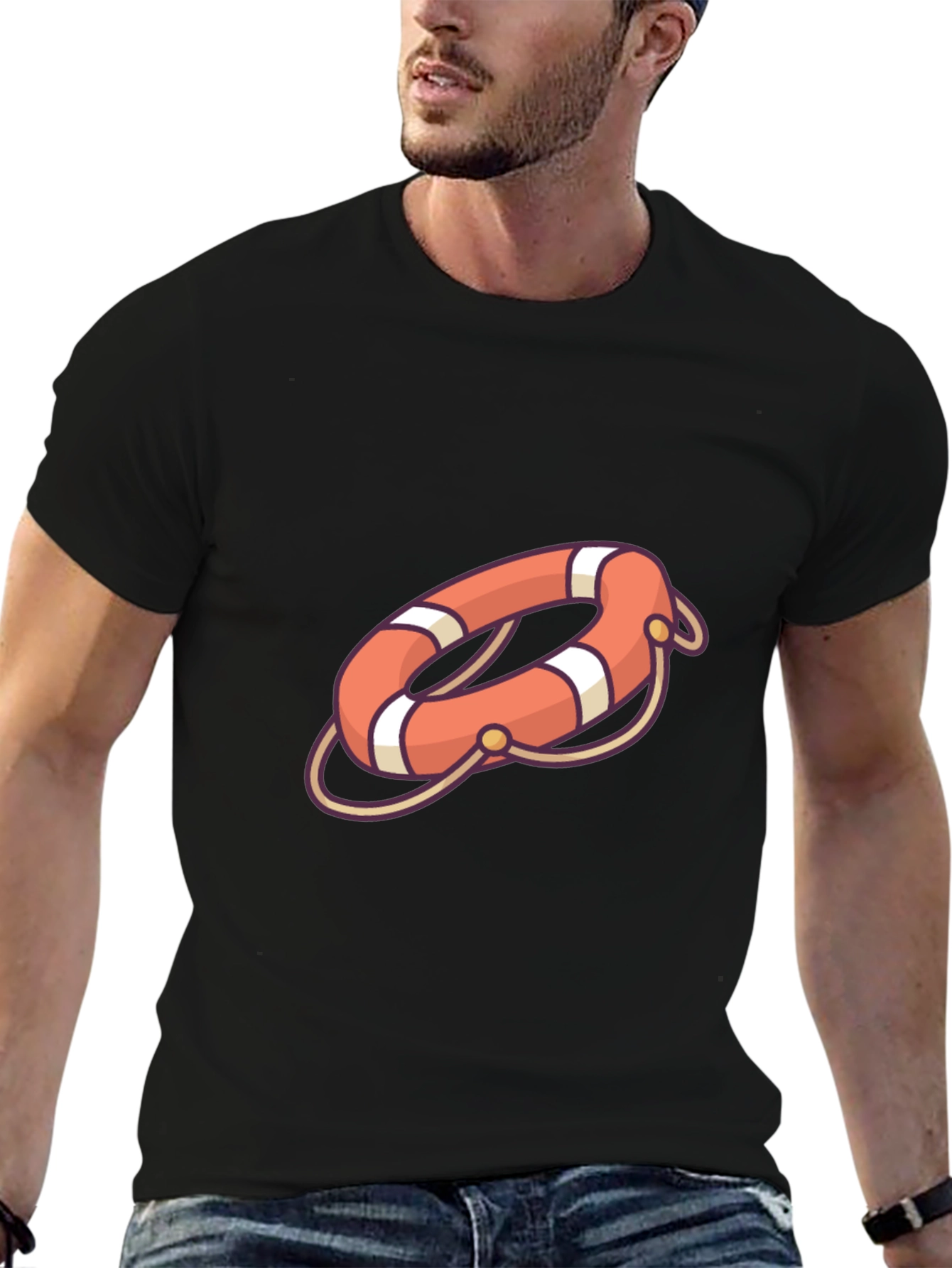 Life Preserver Graphic Tee - Stylish Comfort