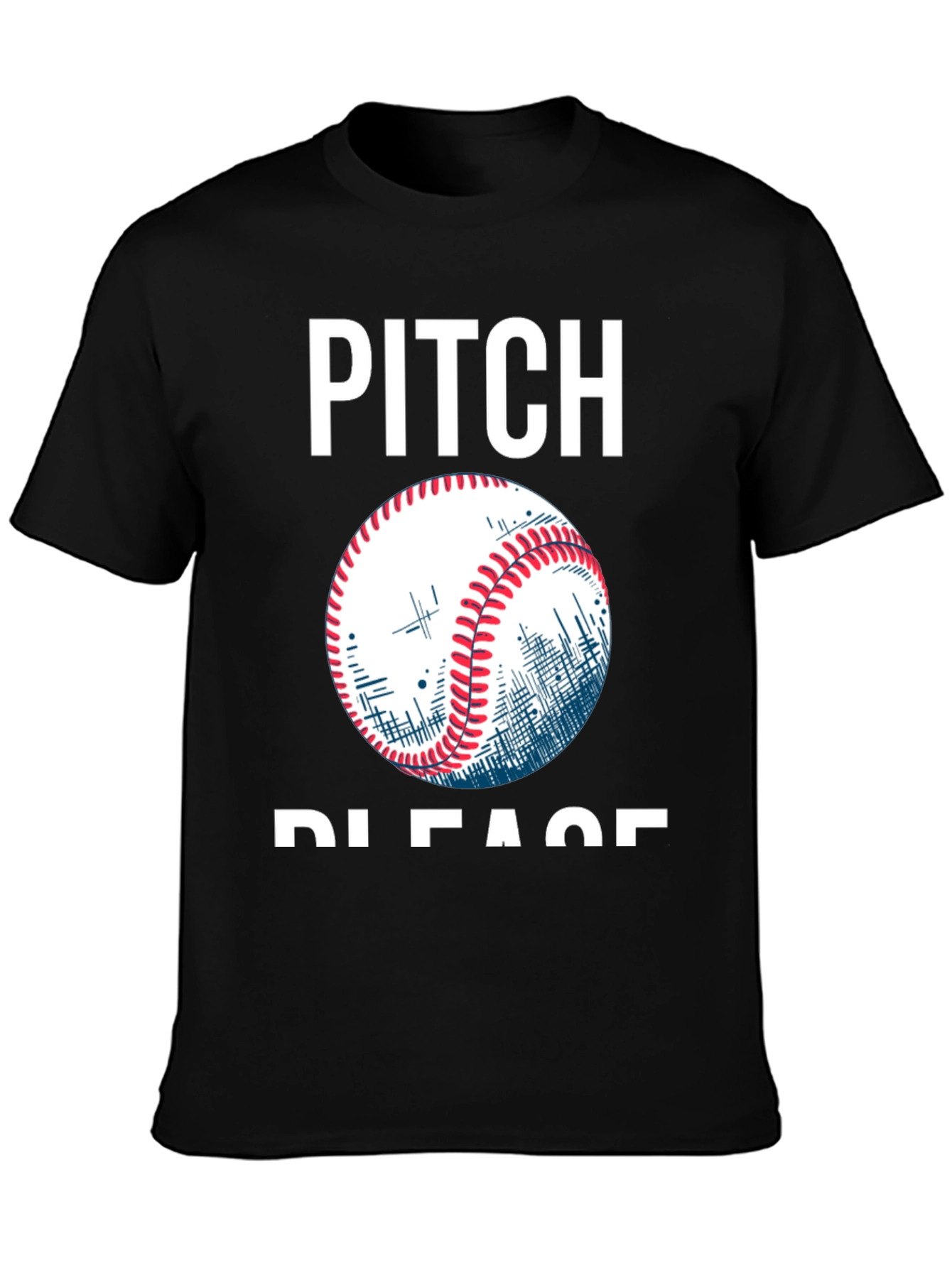 Pitch Please Baseball Graphic T-Shirt