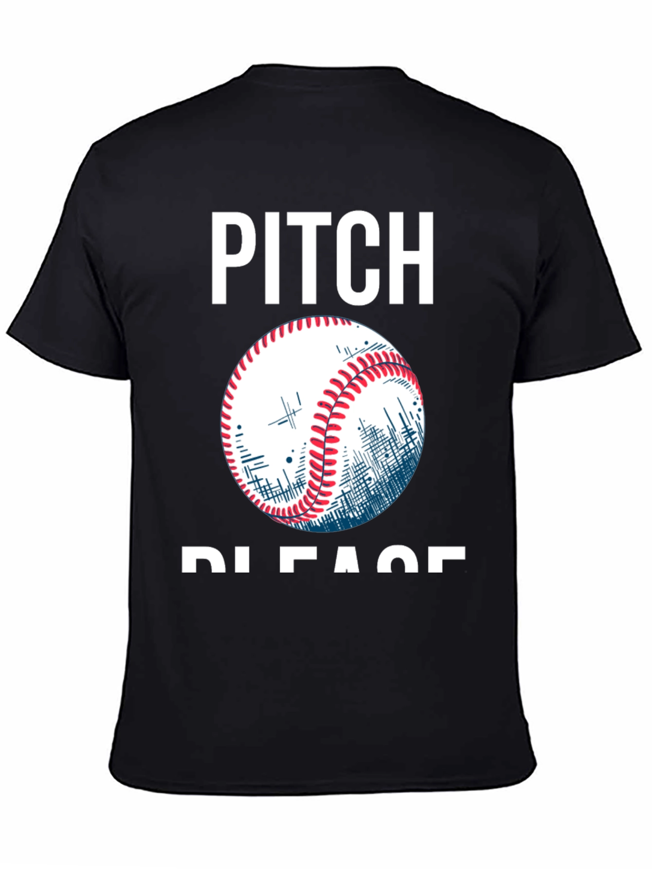 Pitch Please Baseball Graphic T-Shirt