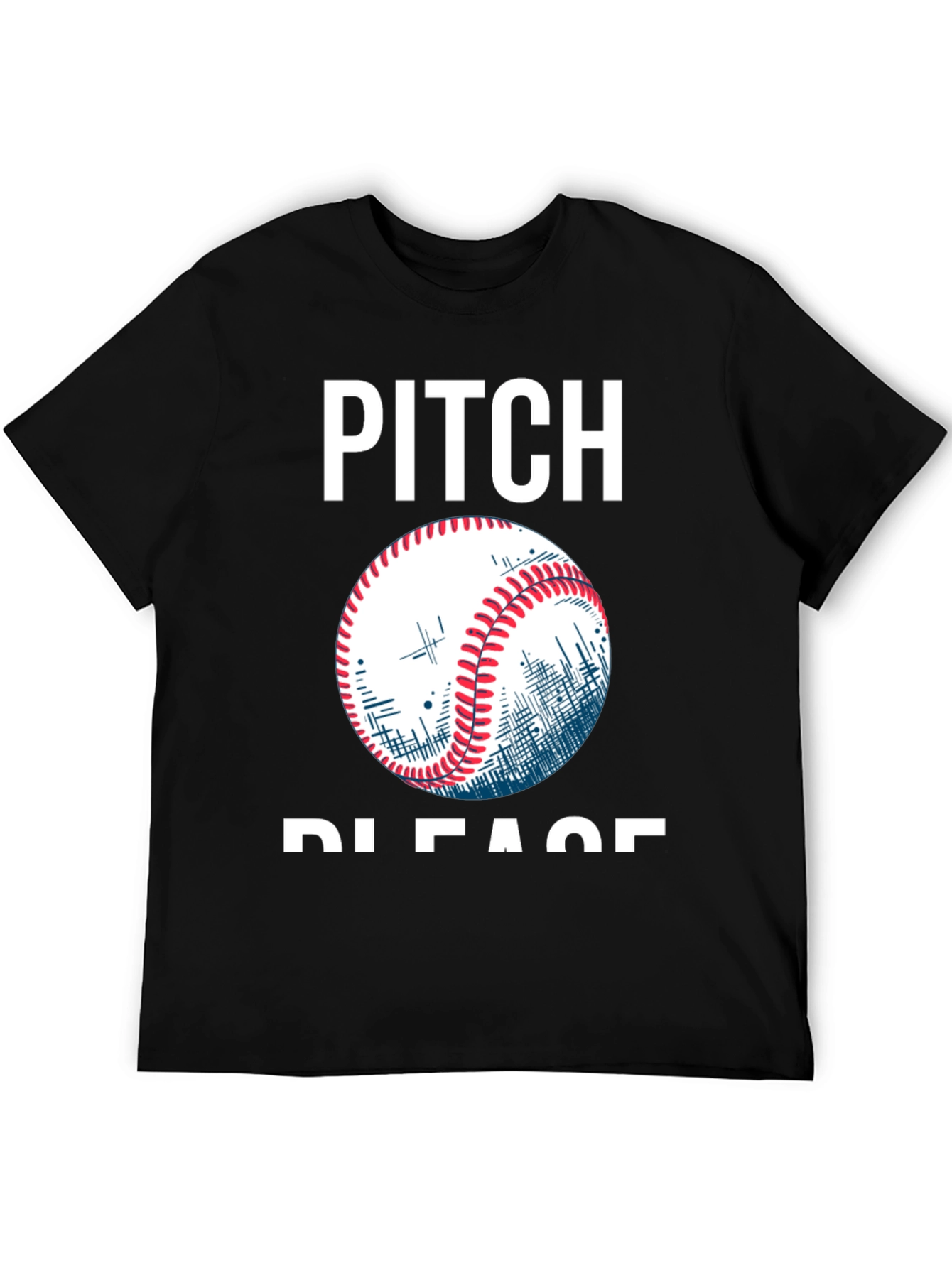 Pitch Please Baseball Graphic T-Shirt