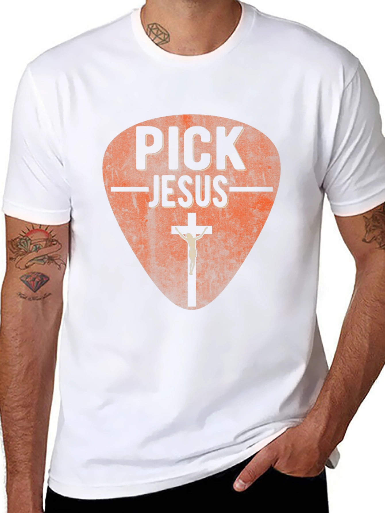 Pick Jesus Black Graphic Tee - Religious T-Shirt