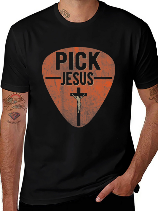 Pick Jesus Black Graphic Tee - Religious T-Shirt