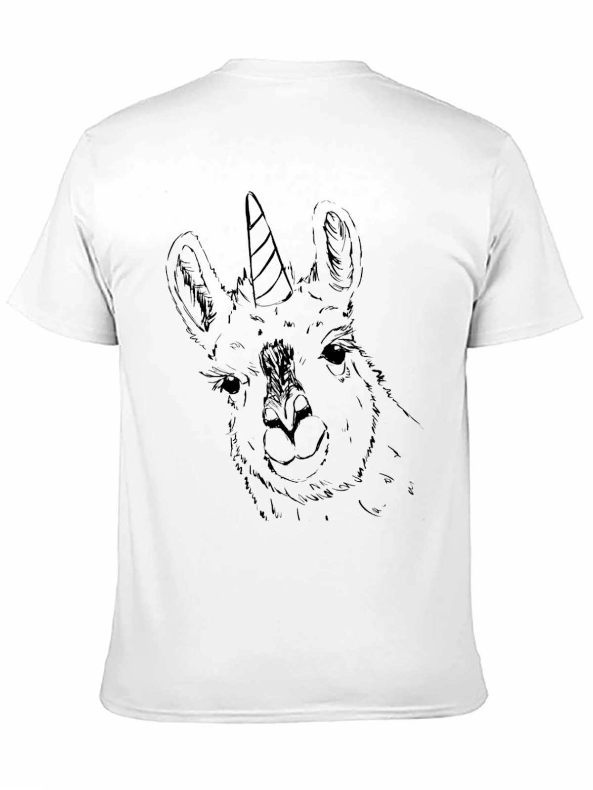 Llama Unicorn Graphic Tee - Black