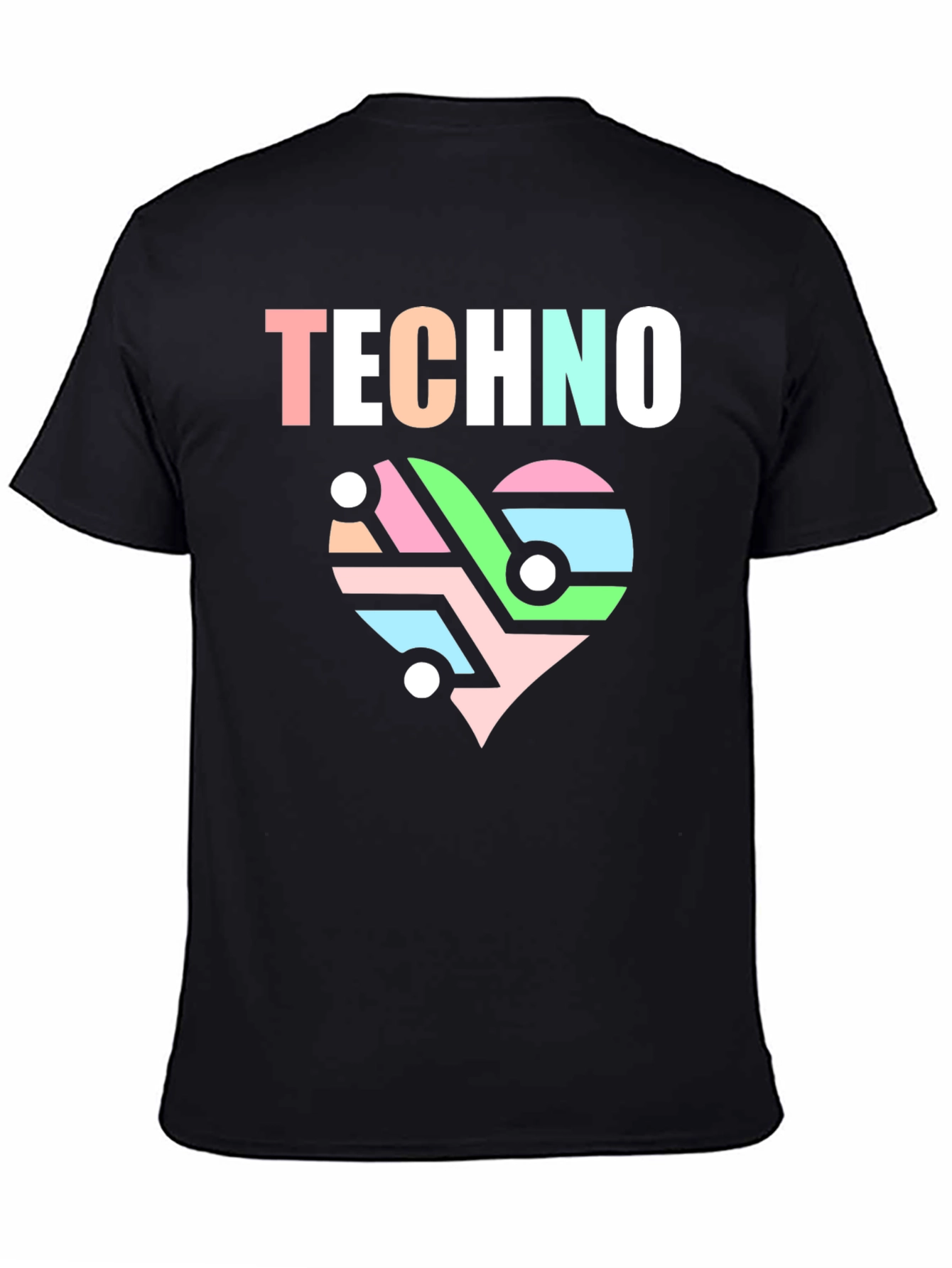 Techno Heart Circuit T-Shirt - Stylish Music Lover Tee