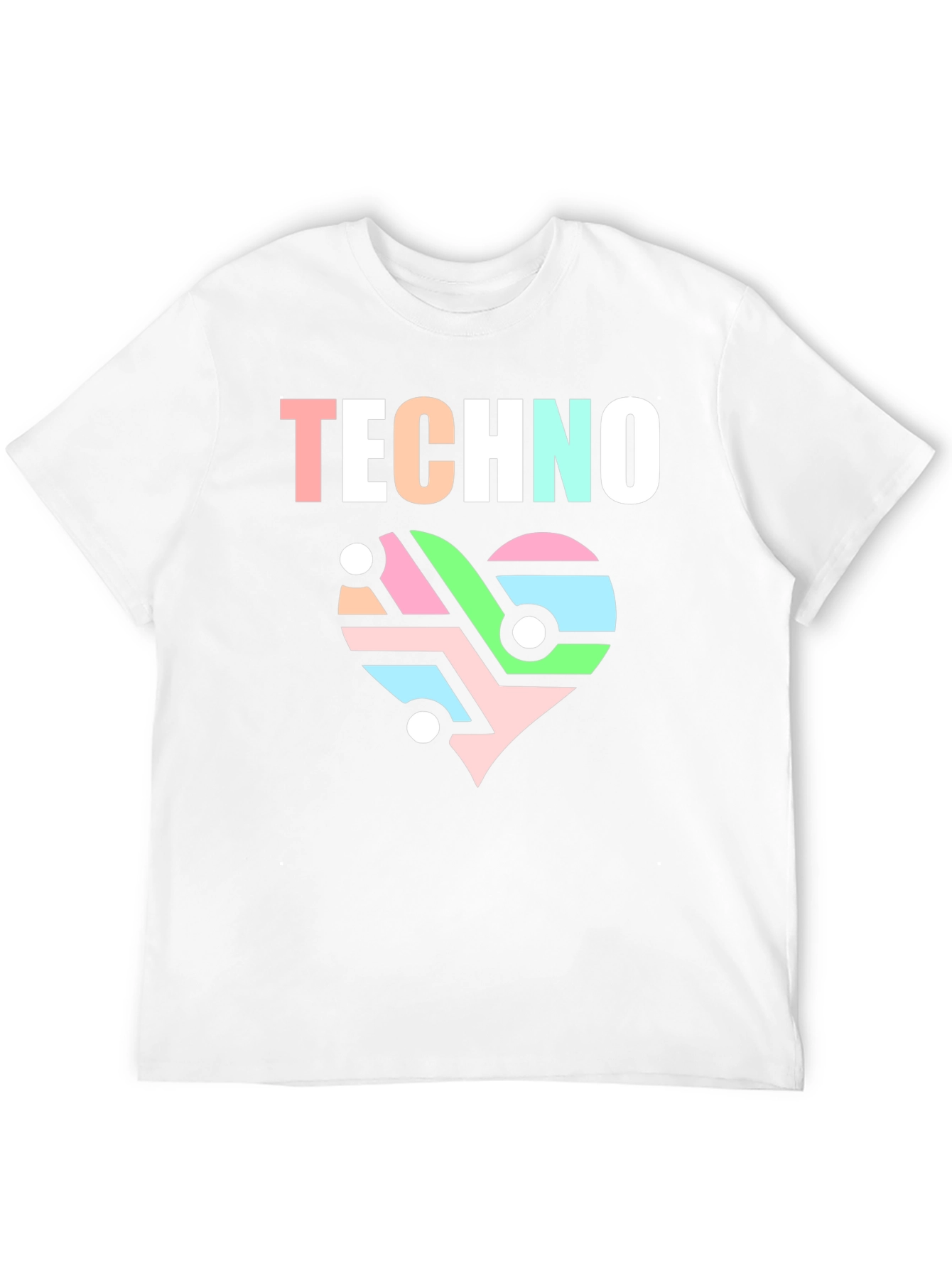 Techno Heart Circuit T-Shirt - Stylish Music Lover Tee