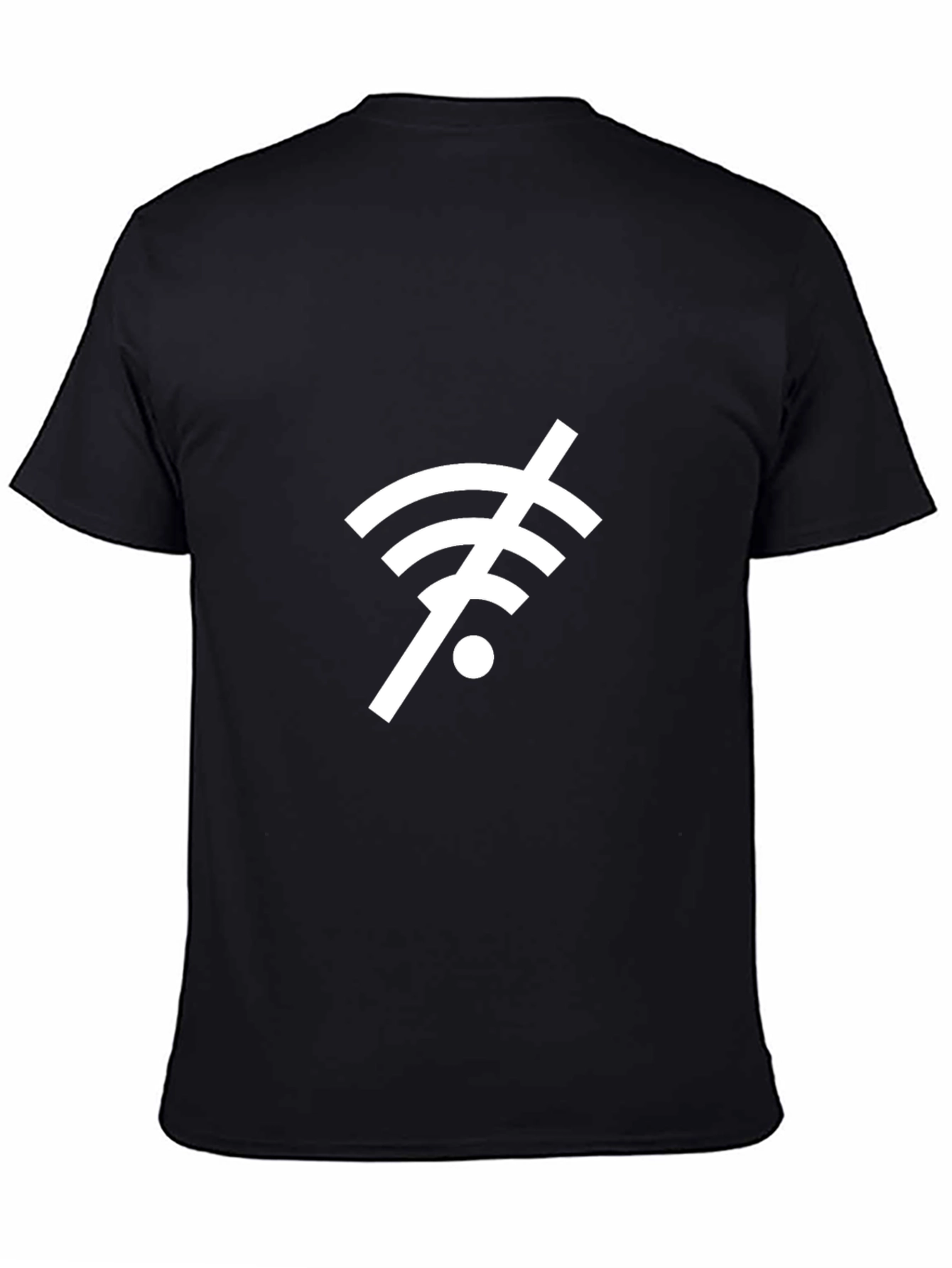 No WiFi Black T-Shirt - Disconnect & Relax