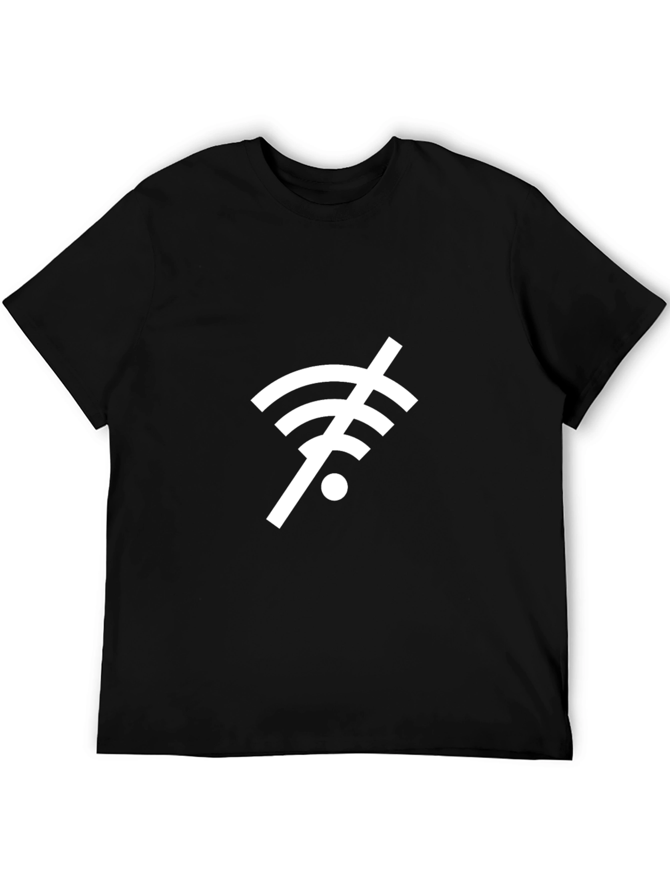 No WiFi Black T-Shirt - Disconnect & Relax
