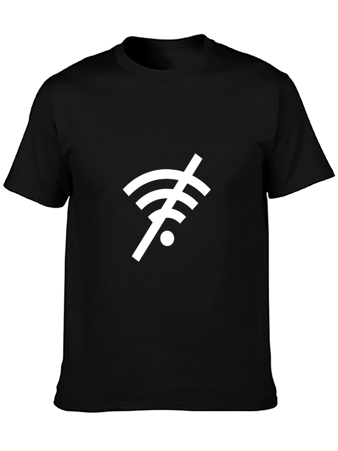 No WiFi Black T-Shirt - Disconnect & Relax