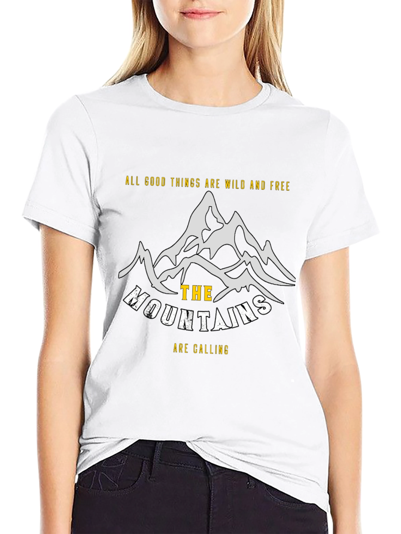 Wild & Free Mountain Graphic Tee - Adventure Awaits!