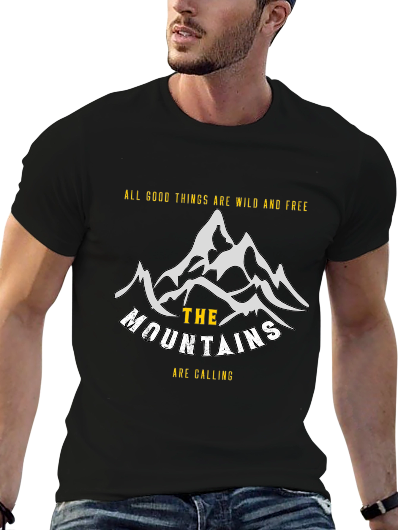 Wild & Free Mountain Graphic Tee - Adventure Awaits!