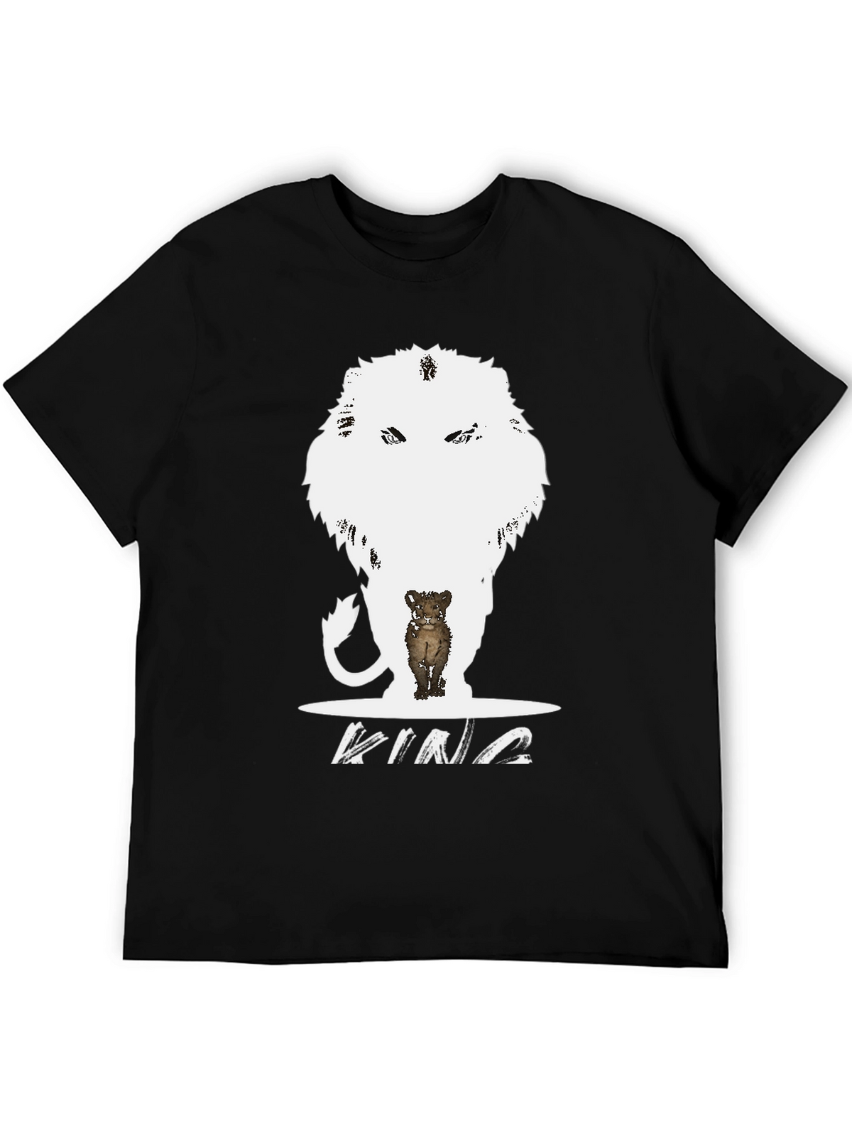 King Lion Cub Graphic Tee - Black T-Shirt