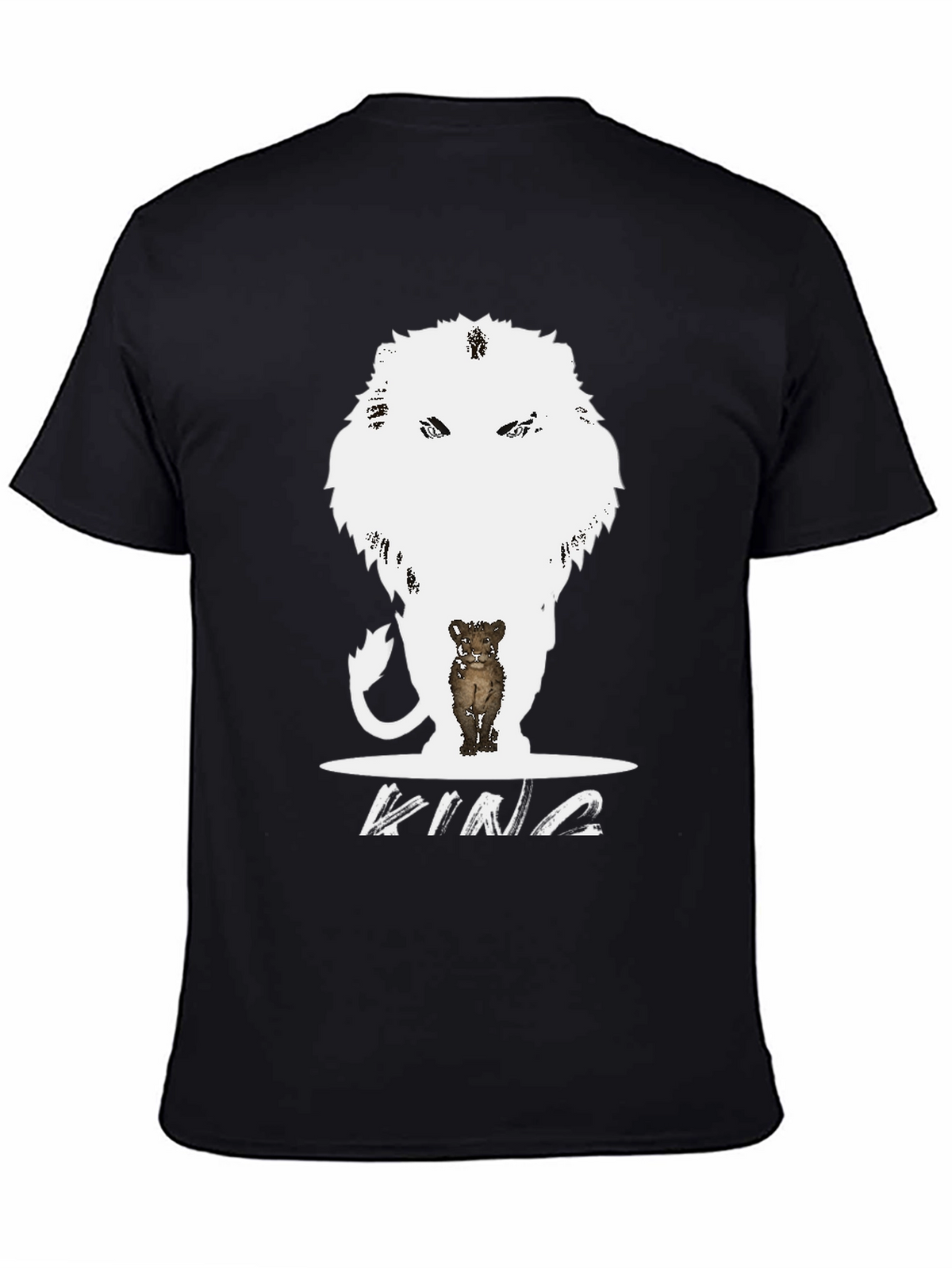 King Lion Cub Graphic Tee - Black T-Shirt